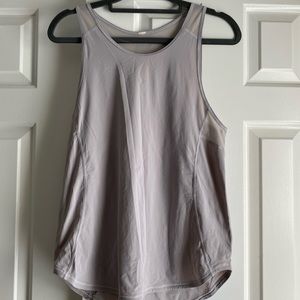 Lululemon light purple/grey mesh tank top size 10